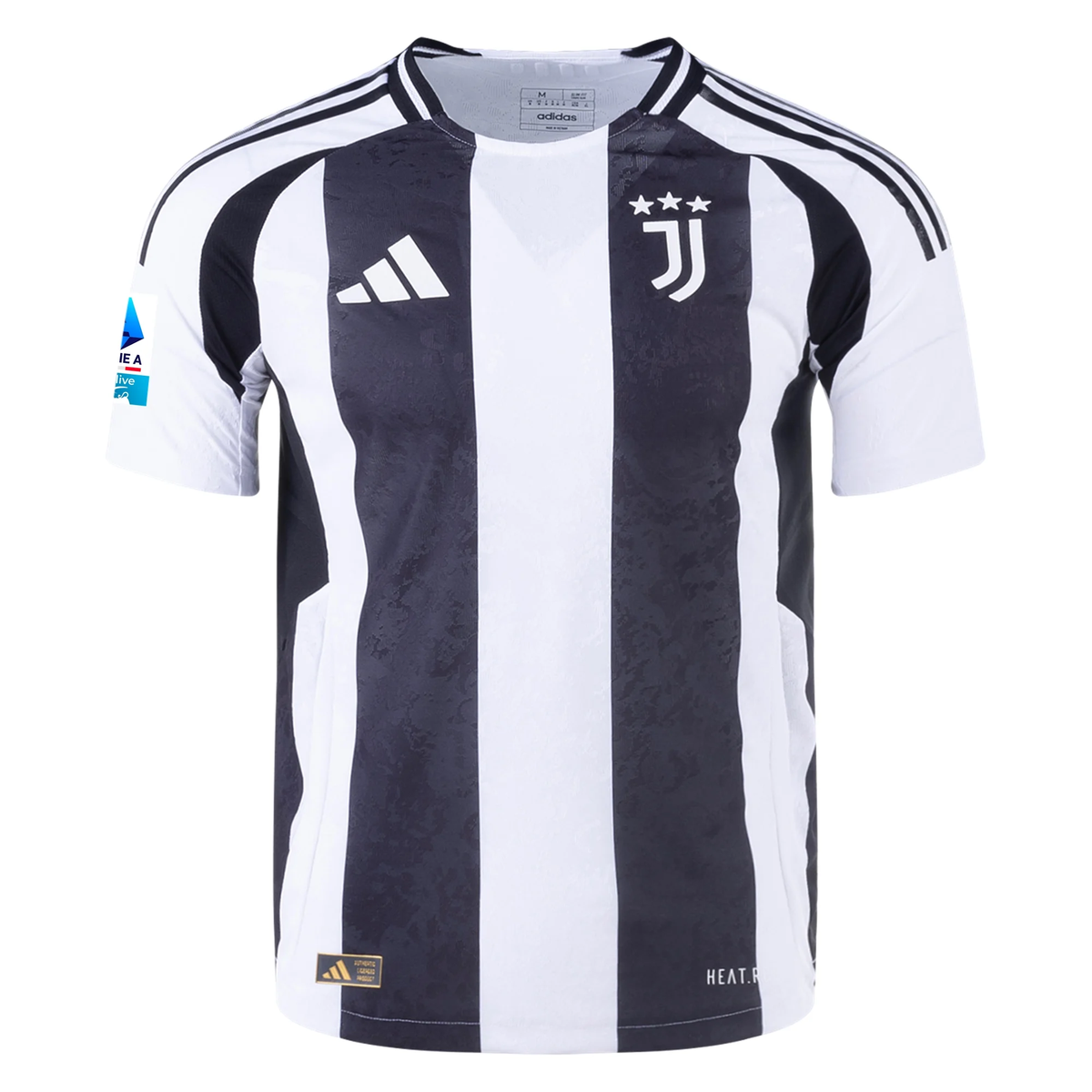 adidas Juventus Authentic NicolÃ² Savona Home Jersey w/ Serie A Patch 24/25 (White/Black)