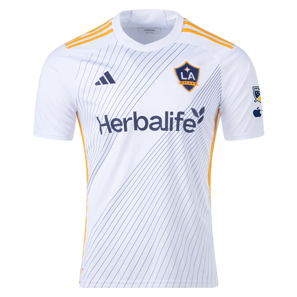 adidas LA Galaxy Dejan JoveljiÄ‡ Home Jersey w/ MLS + Apple TV Patches 24/25 (White/Yellow/Navy)