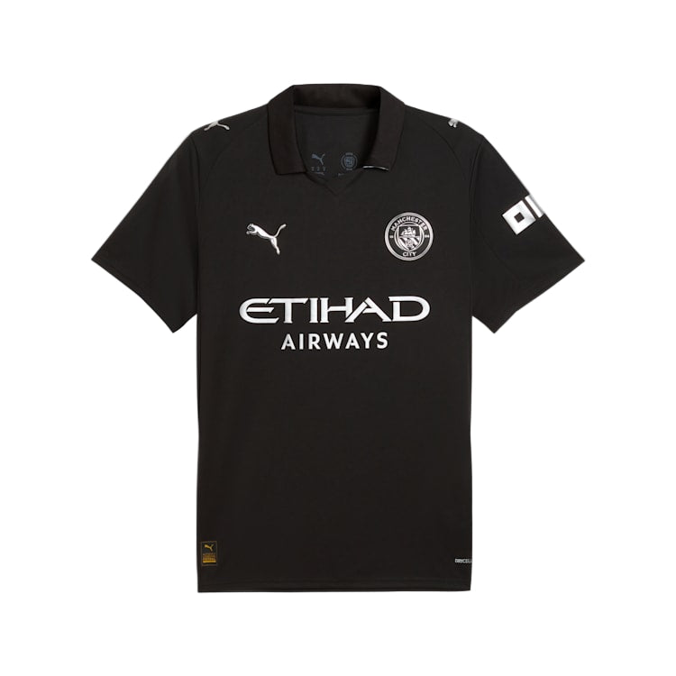 Puma Nico Men's Manchester City Away Jersey 25/26 w/ NRFR + EPL Patches (Puma Black)