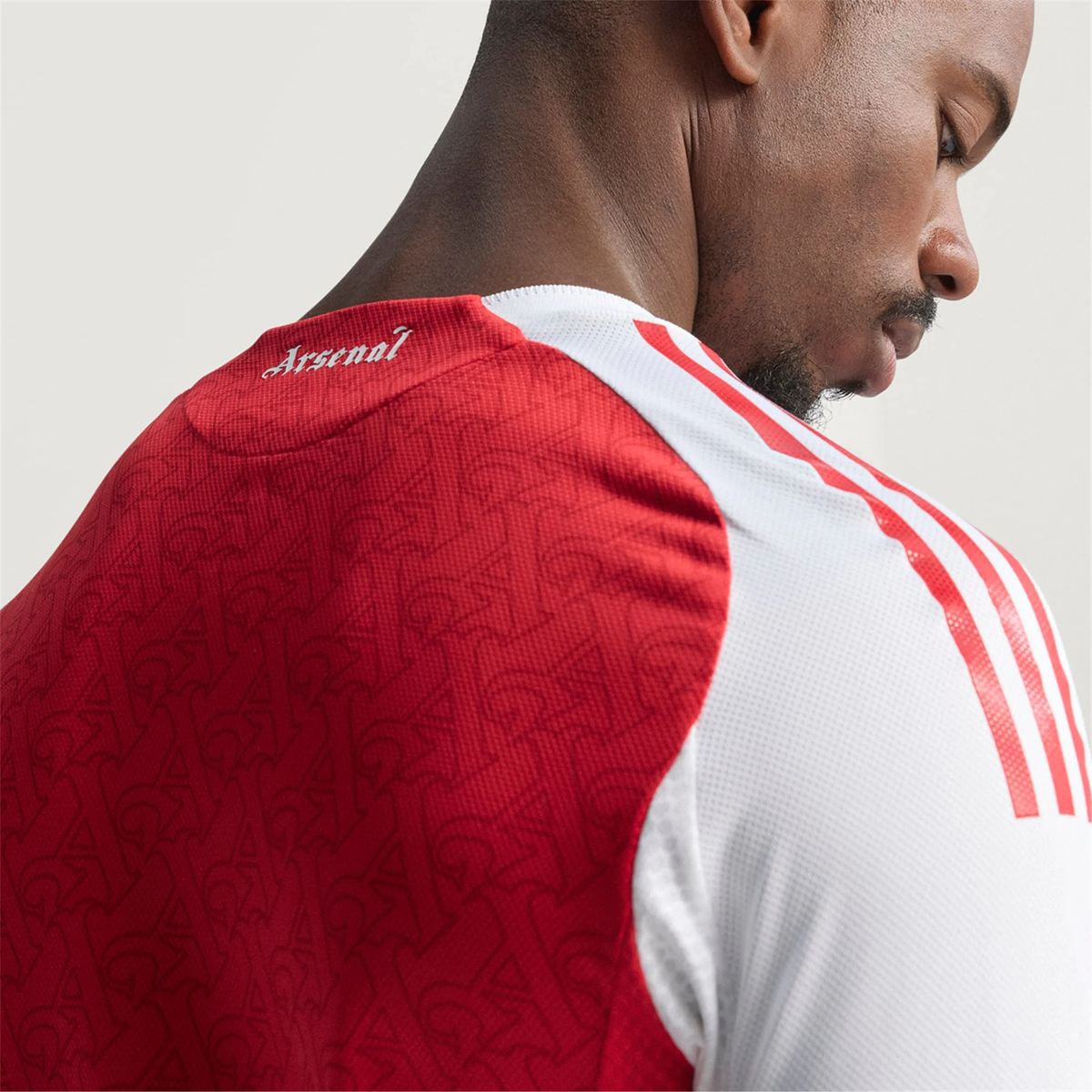 adidas Arsenal FC Authentic Home Jersey w/ Champions League Patches 25/26 (Better Scarlet/White)