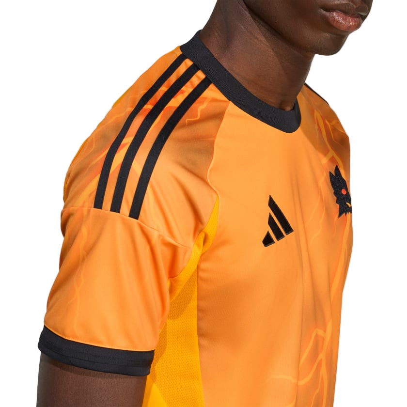 adidas Roma Mehmet Zeki Ã‡elik Away Jersey w/ Serie A Patch 25/26 (Orange/Black)