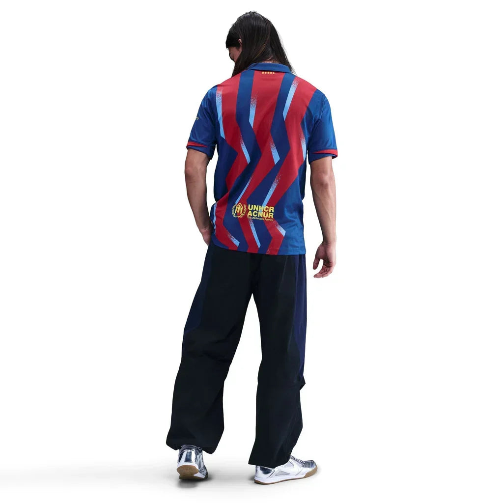 Nike Men's FC Barcelona Gerard Martin 4th Jersey 25/26 w/ La Liga Patches (Blue/Red/Yellow)