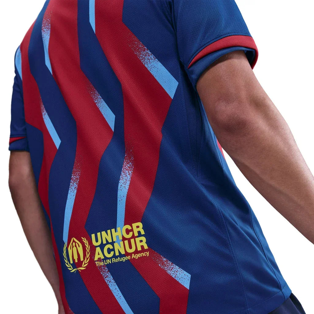 Nike Men's FC Barcelona Christensen 4th Jersey 25/26 w/ La Liga Patches (Blue/Red/Yellow)
