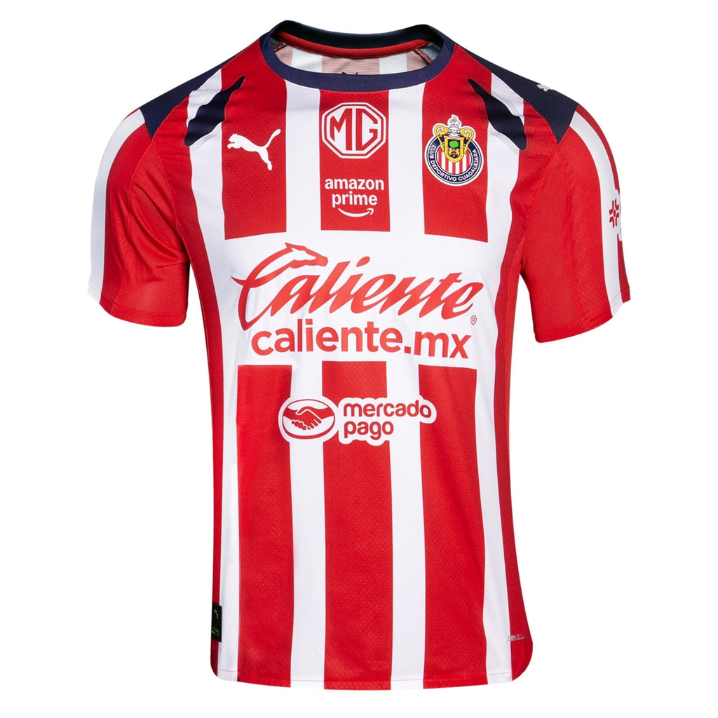 Puma Raul Rangel Men's Chivas De Guadalajara Home Jersey 25/26 (Puma Red/White)