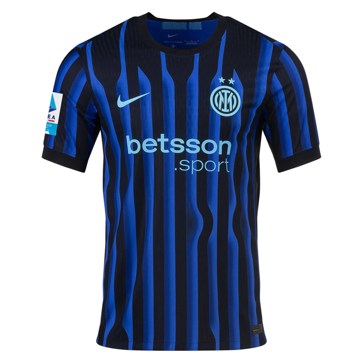 Nike Inter Milan Authentic Home Jersey w/ Serie A Patch 25/26 (Lyon Blue/Black/Chlorine Blue)