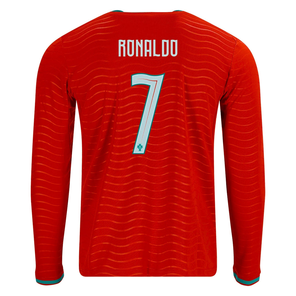 PUMA Men's Portugal Cristiano Ronaldo Long Sleeve Home World Cup 2026 Jersey (Club Red/Green Lagoon)
