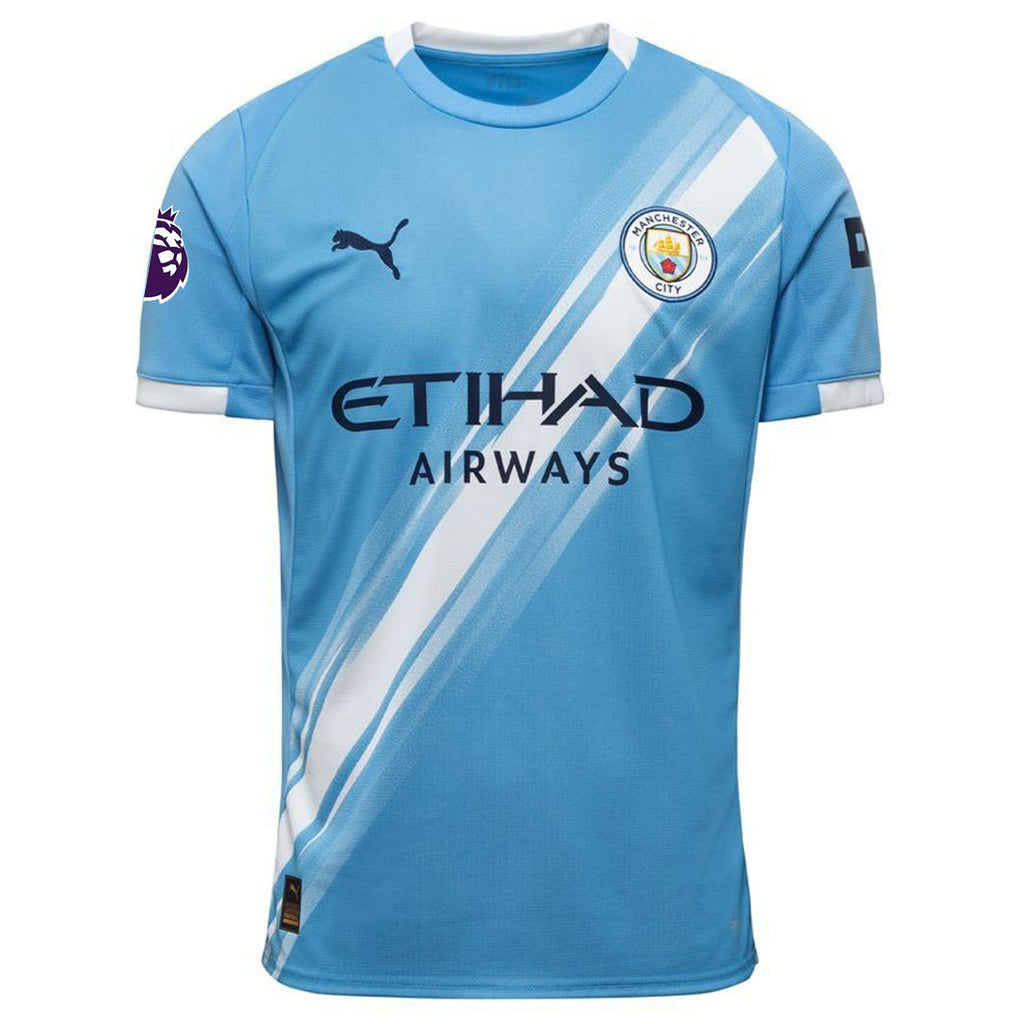 Puma Stefan Ortega Moreno Manchester City Home Jersey 25/26 w/ EPL + Sponsor Patch (Team Light Blue/Puma White)
