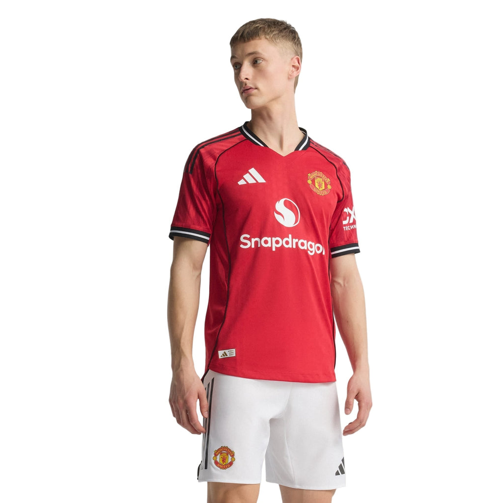 adidas Dorgu Men's Manchester United Authentic Home Jersey 25/26 w/ NRFR + EPL Patch (Red)