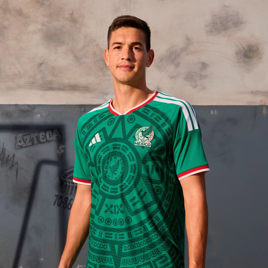 adidas Men's L. Chavez Mexico Authentic Home 2026 World Cup Jersey (Bold Green)