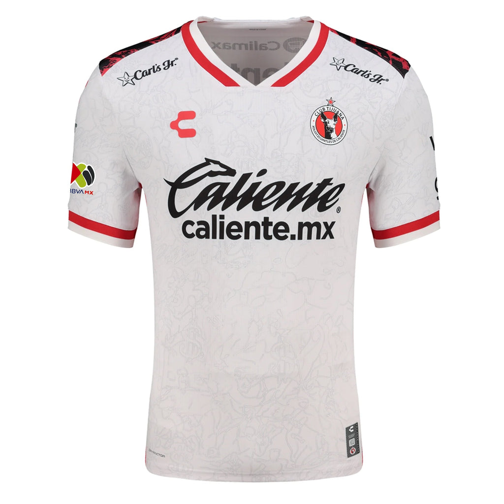 Charly IvÃ¡n Tona Men's Xolos De Tijuana Away Jersey 25/26 w/ BBVA MX Patch (White)