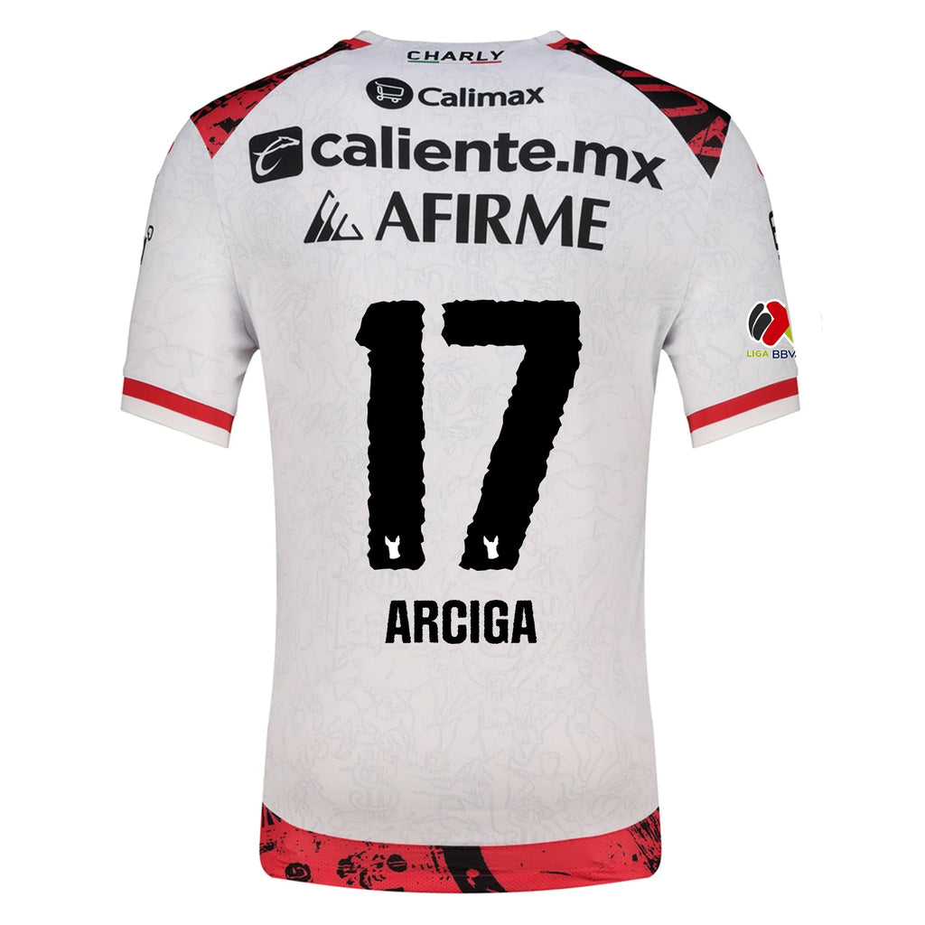 Charly Ramiro Arciga Men's Xolos De Tijuana Away Jersey 25/26 w/ BBVA MX Patch (White)