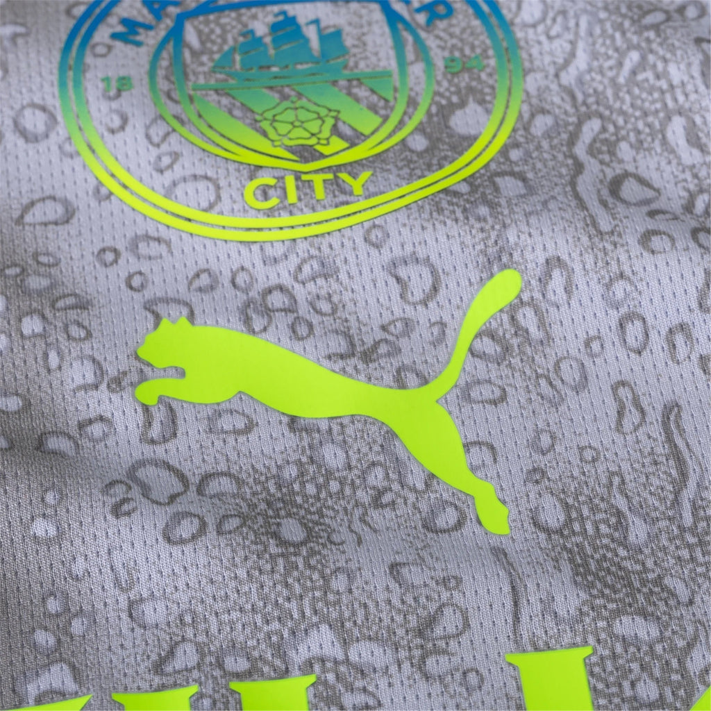 Puma Men's Manchester City Bernardo Third Jersey w/ EPL + No Room For Racism Patches 25/26 (Cool Weather/Pro Green)