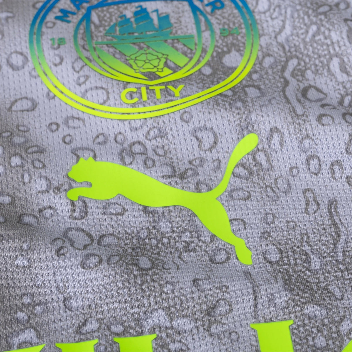 Puma Men's Manchester City Bernardo Third Jersey w/ EPL + No Room For Racism Patches 25/26 (Cool Weather/Pro Green)