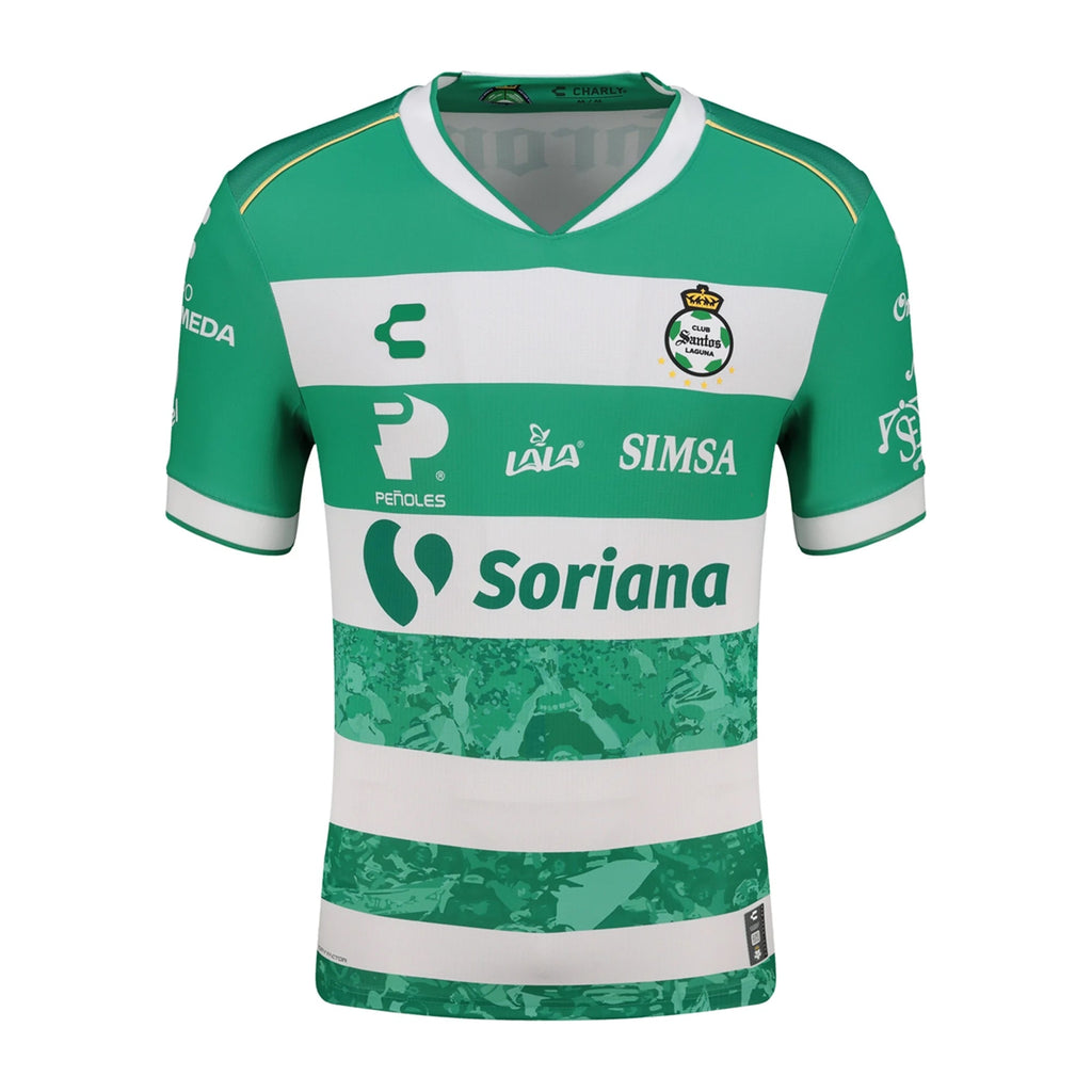 Charly Men's Santos Laguna Home Jersey 25/26 (Green/White)