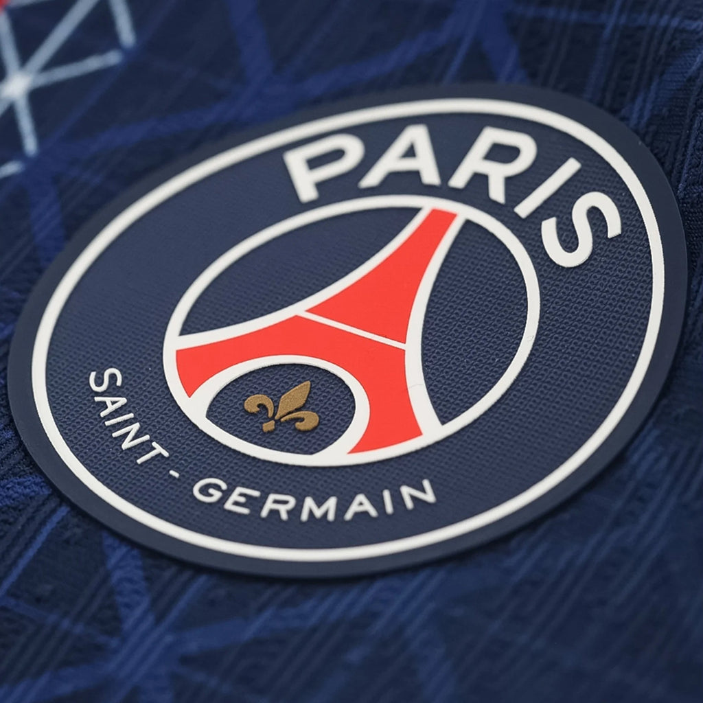 Nike Men's Barcola Paris Saint-Germain Authentic Home Jersey 25/26 w/ Champions League Patches (Navy)