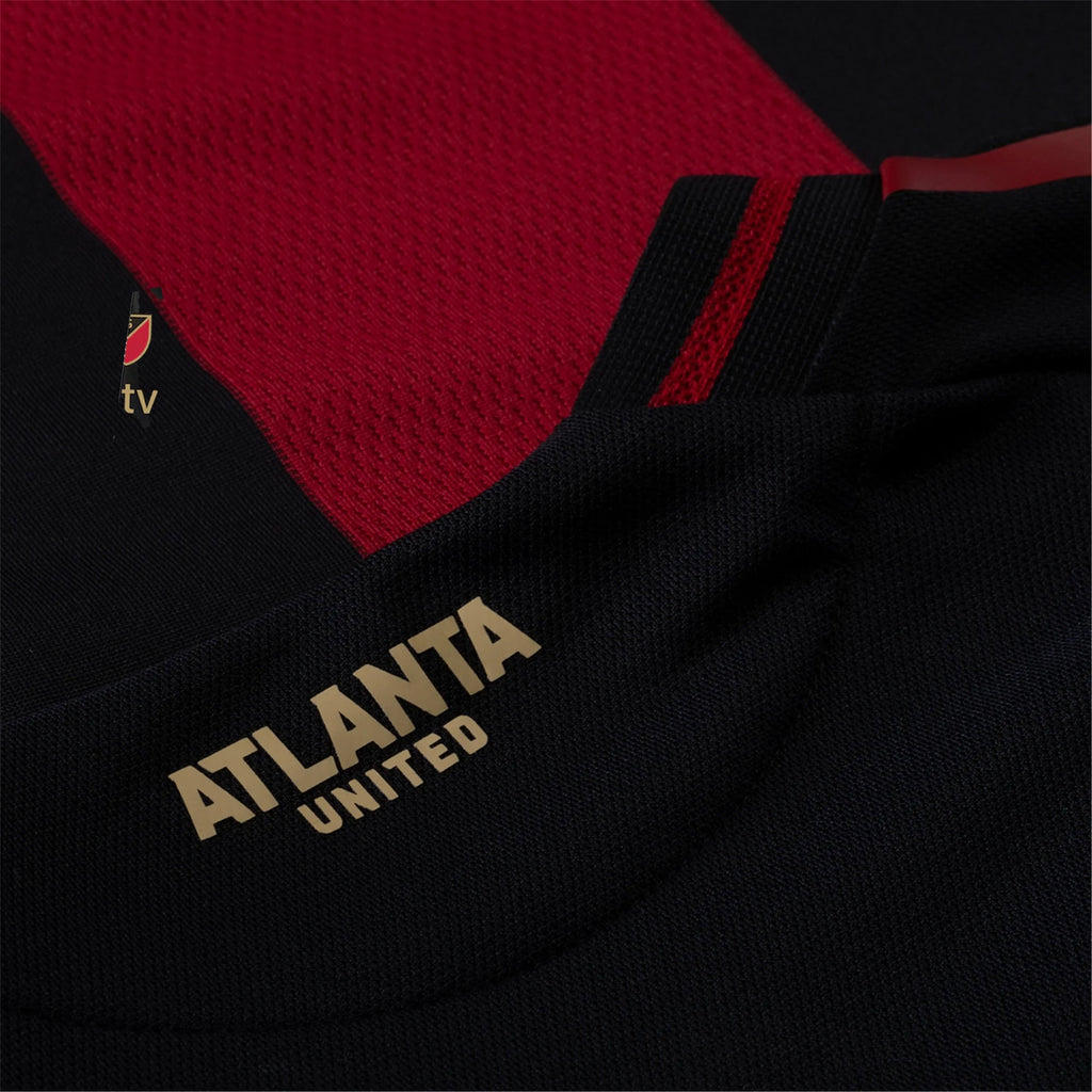 adidas Saba Lobjanidze Atlanta United Authentic Home Jersey w/ MLS Patches 25/26 (Red/Black)