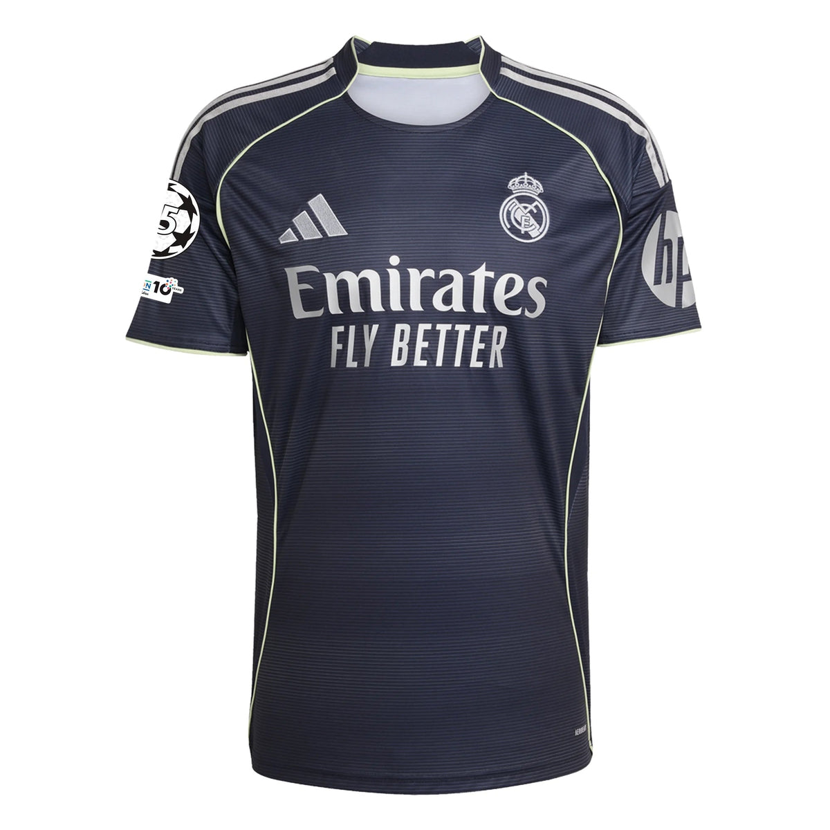 adidas TchouamÃ©ni Real Madrid 25/26 Away Jersey w/ Champions League Patches (Legend Ink)