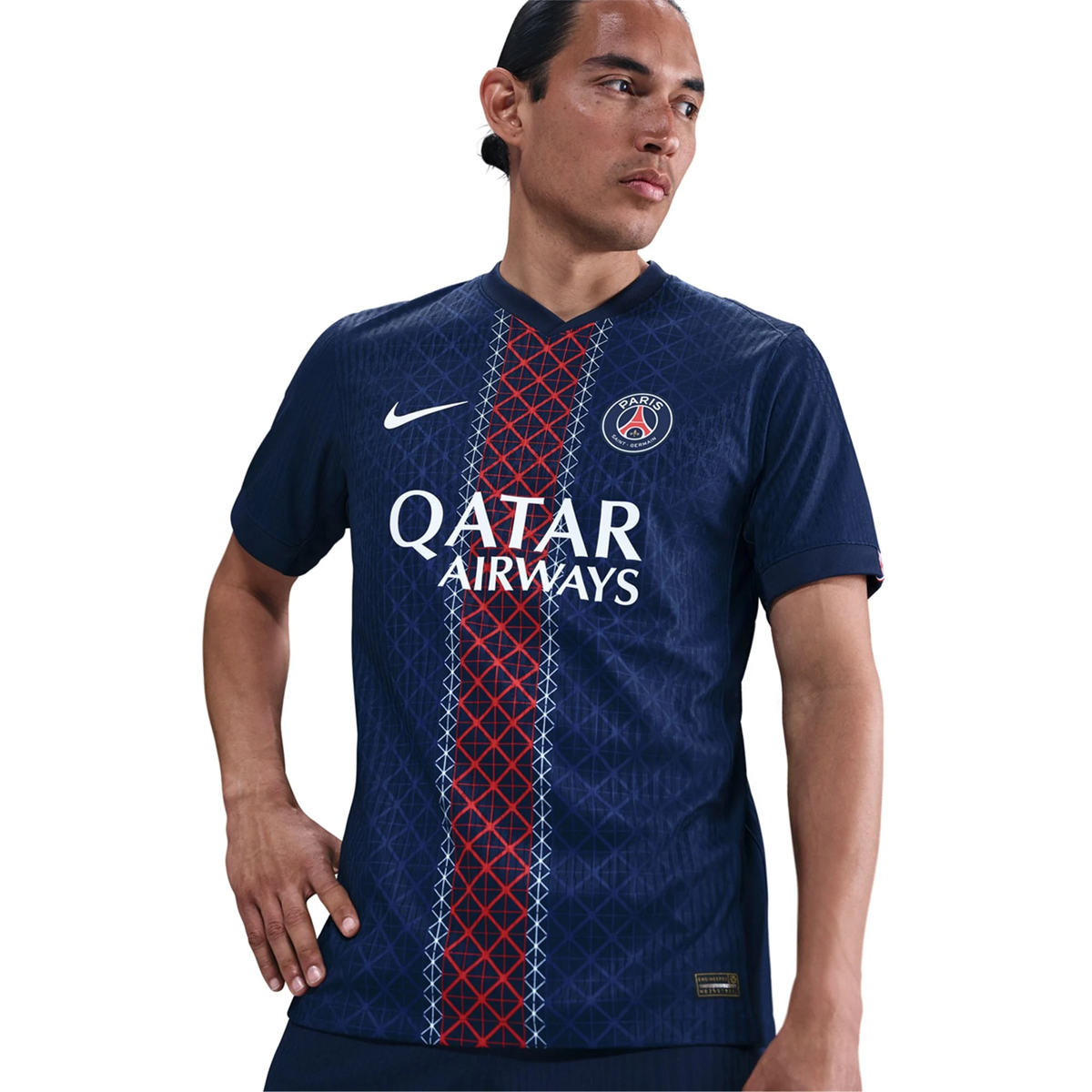 Nike Men's Beroldo Paris Saint-Germain Authentic Home Jersey 25/26 w/ Champions League Patches (Navy)