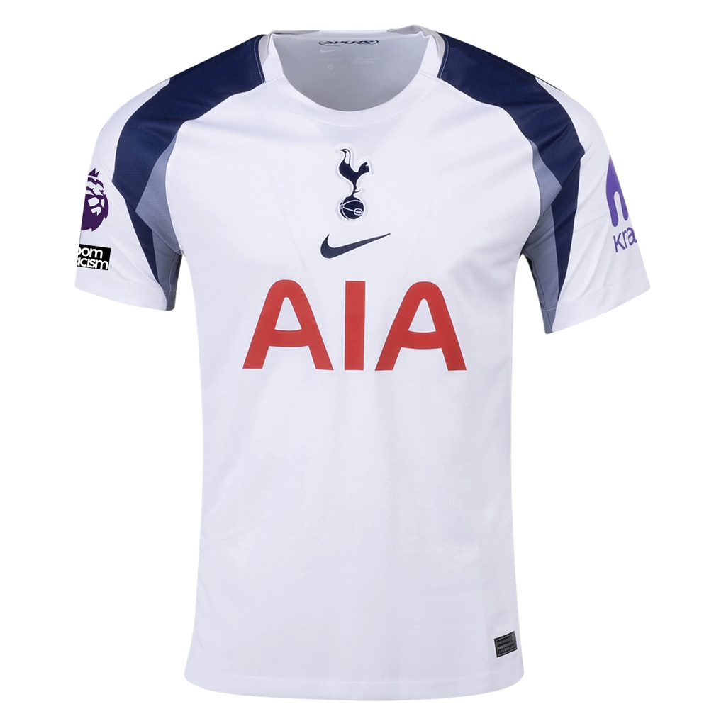 Nike P.M. Sarr Tottenham Hotspurs Home Jersey w/ EPL + No Room For Racism Patch 25/26 (White/Iron/Binary Blue)