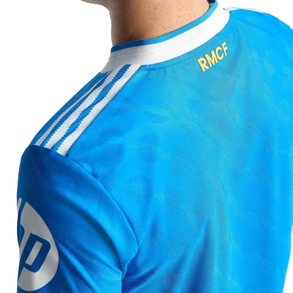 adidas Men's Bellingham Real Madrid 25/26 Authentic Third Jersey w/ Champions League Patches (Blue)