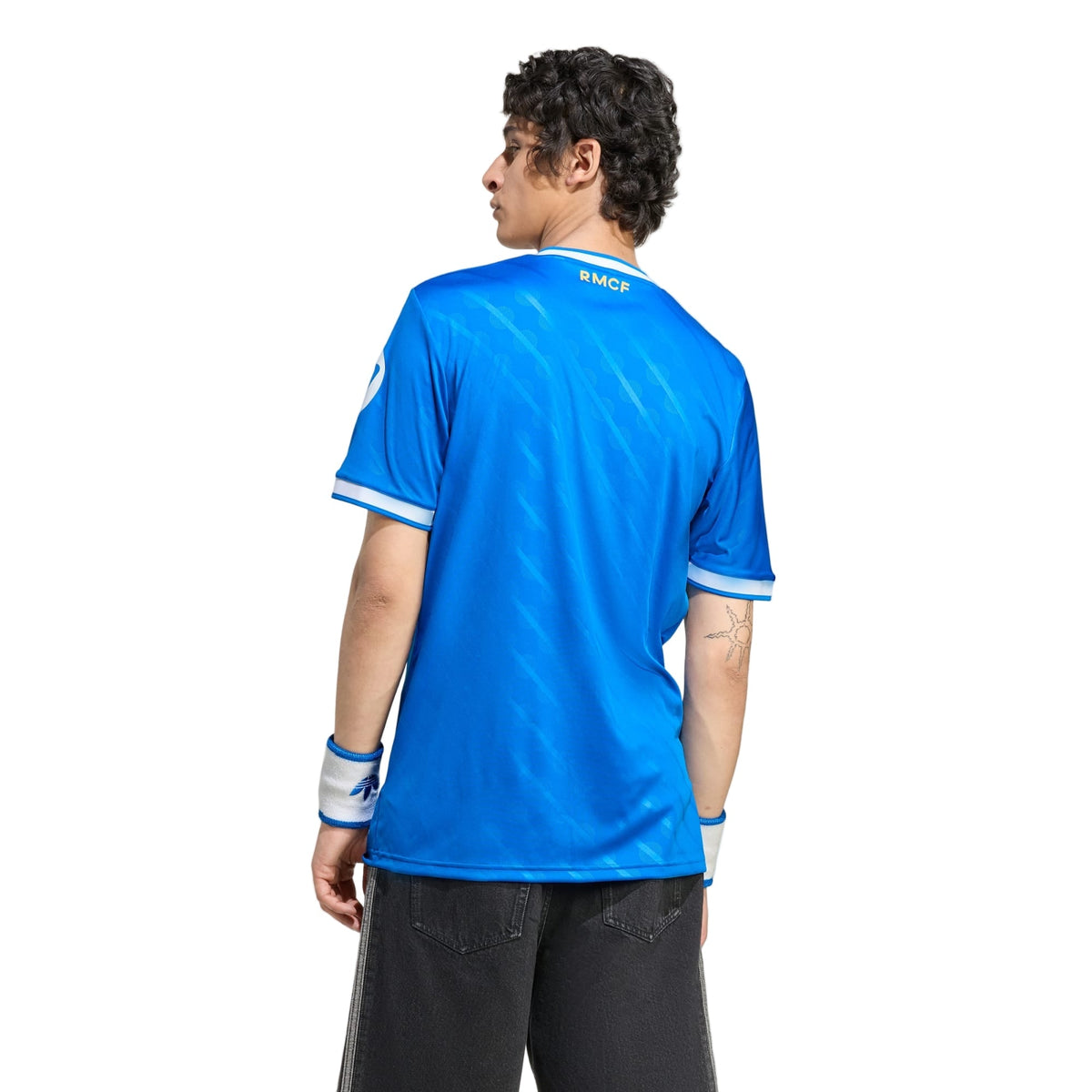 adidas Huijsen Men's Real Madrid Third Jersey 25/26 w/ Champions League Patches (Blue/White)