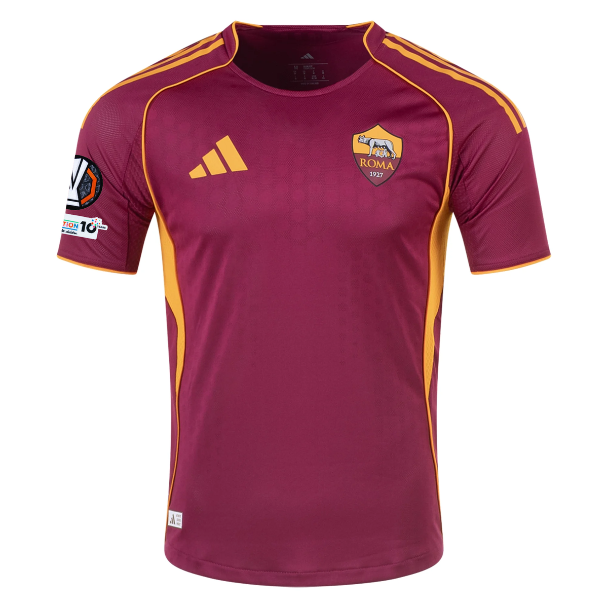 adidas Roma Authentic Leon Bailey Home Jersey w/ Europa League Patches 25/26 (Burgundy)