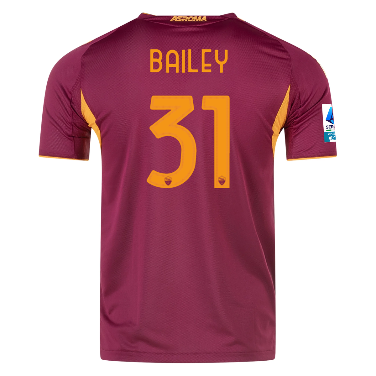 adidas Roma Authentic Leon Bailey Home Jersey w/ Serie A Patch 25/26 (Burgundy)