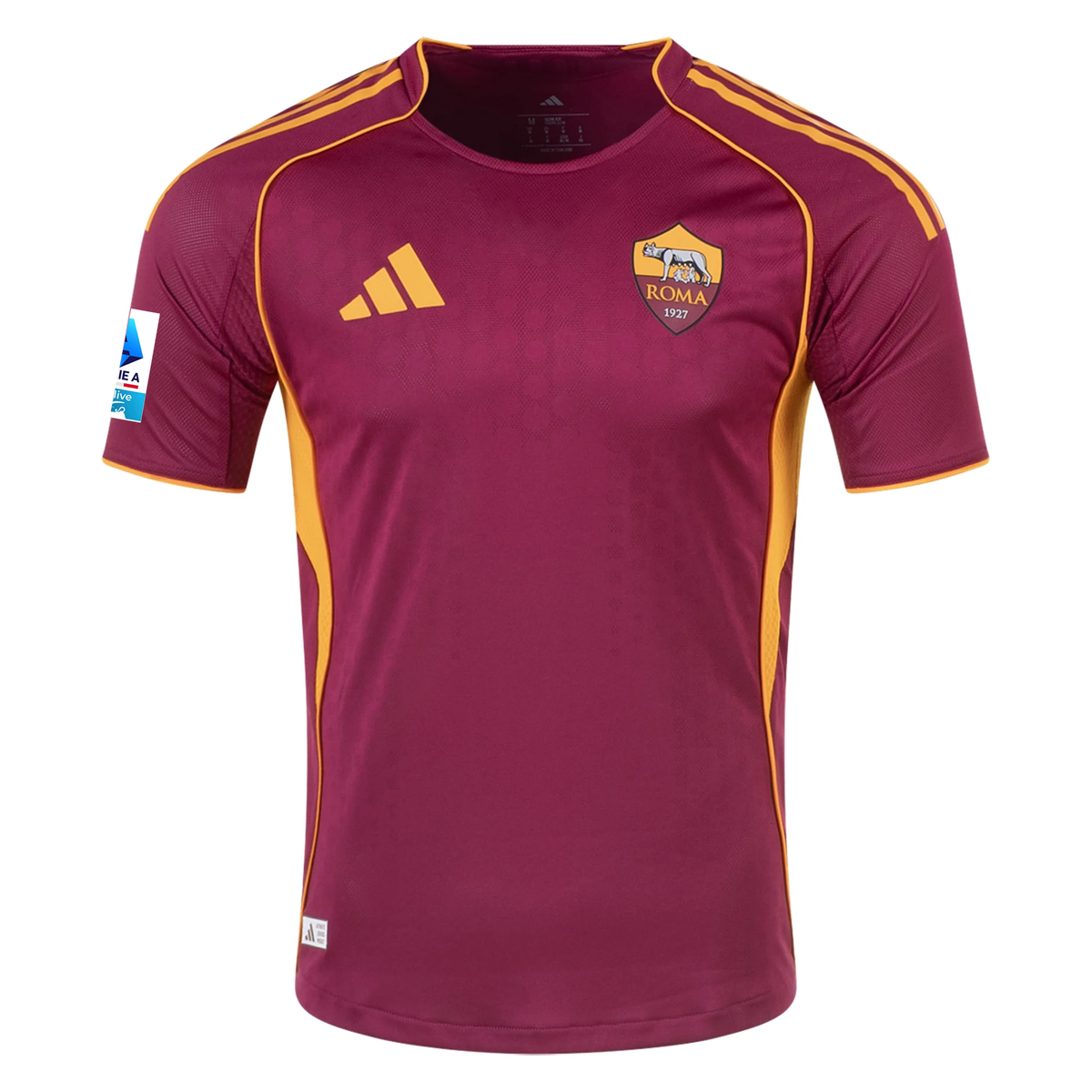 adidas Roma Authentic Wesley FranÃ§a Home Jersey w/ Serie A Patch 25/26 (Burgundy)