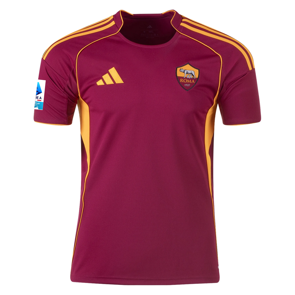 adidas Men's Roma Devyne Rensch Home Jersey w/ Serie A Patch 25/26 (Burgundy)