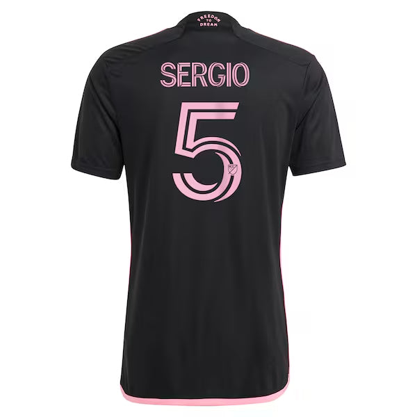 adidas Sergio Busquets Inter Miami Away Jersey 23/24 (Black/True Pink)