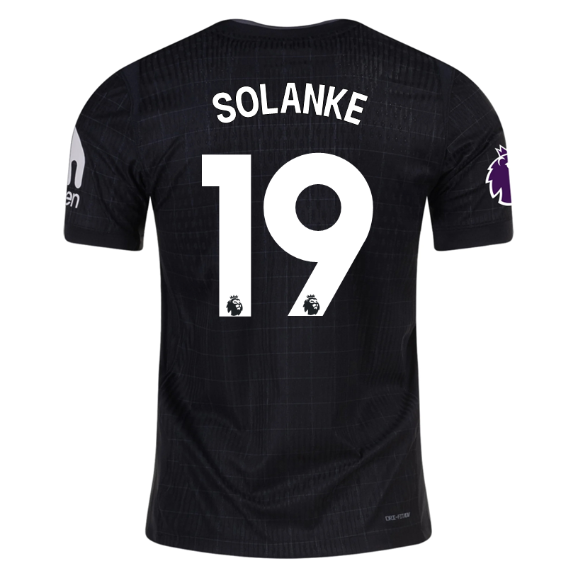 Nike Solanke Tottenham Hotspur Authentic Away Jersey 25/26 w/ EPL Patch (Black/Iron)