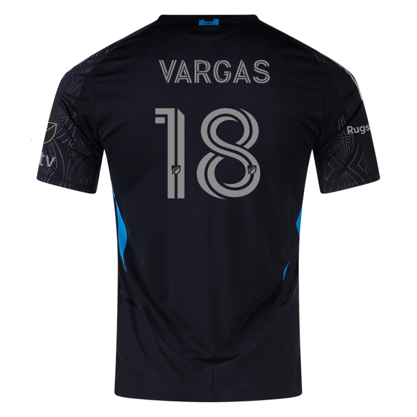 adidas Kerwin Vargas Charlotte FC Authentic Away Jersey 25/26 (Black)