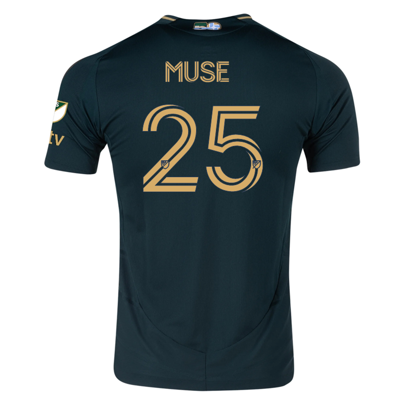 adidas Trey Muse Portland Timbers Authentic Home Jersey w/ MLS & Apple Patch 25/26 (Green/Gold)