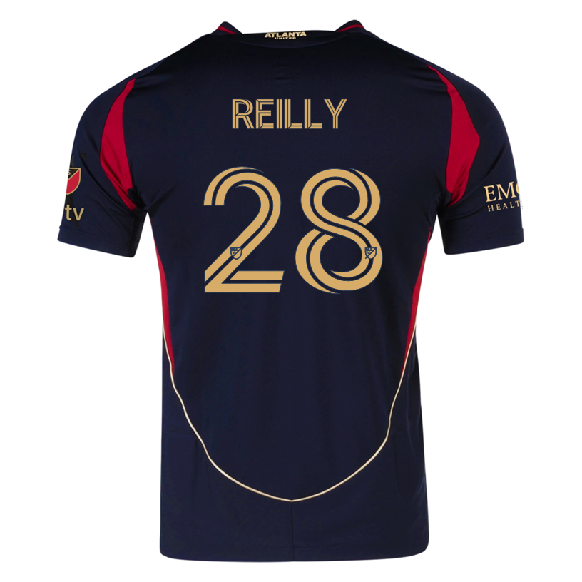 adidas Will Reilly Atlanta United Authentic Home Jersey w/ MLS Patches 25/26 (Red/Black)