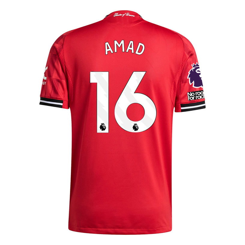 adidas Amad Men's Manchester United Authentic Home Jersey 25/26 w/ NRFR + EPL Patch (Red)