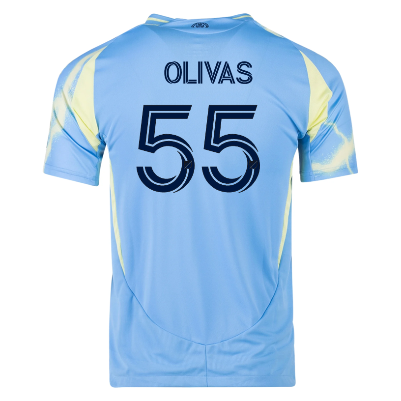 adidas Philadelphia Union Sal Olivas Authentic Away Jersey 25/26 (Blue/Yellow)