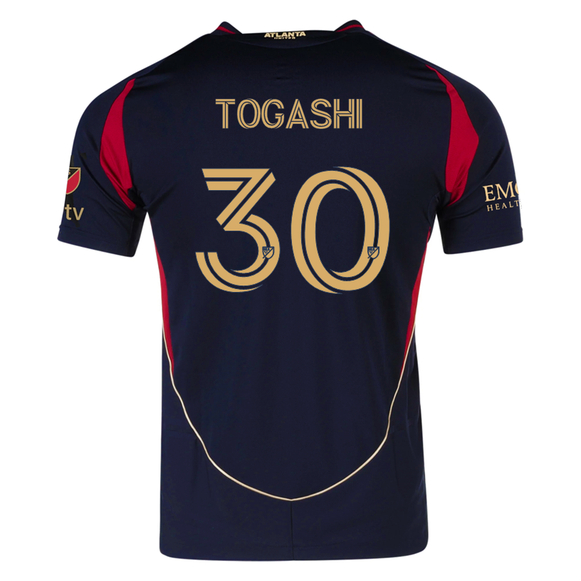 adidas Cayman Togashi Atlanta United Authentic Home Jersey w/ MLS Patches 25/26 (Red/Black)