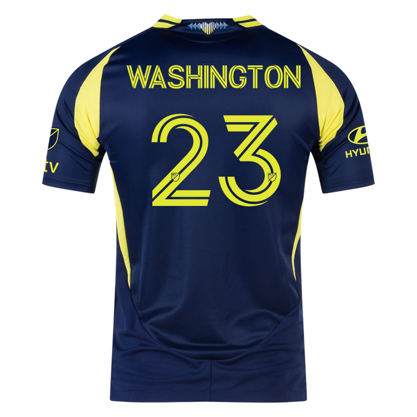 adidas Nashville Authentic Taylor Washington Away Jersey w/ MLS + Apple TV 25/26 (Tena Blue)