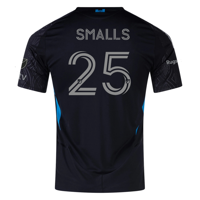 adidas Tyger Smalls Charlotte FC Authentic Away Jersey 25/26 (Black)