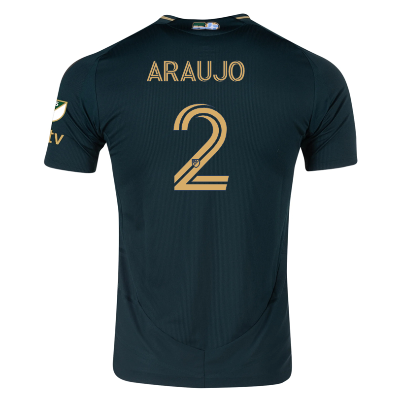 adidas Miguel Araujo Portland Timbers Authentic Home Jersey w/ MLS & Apple Patch 25/26 (Green/Gold)