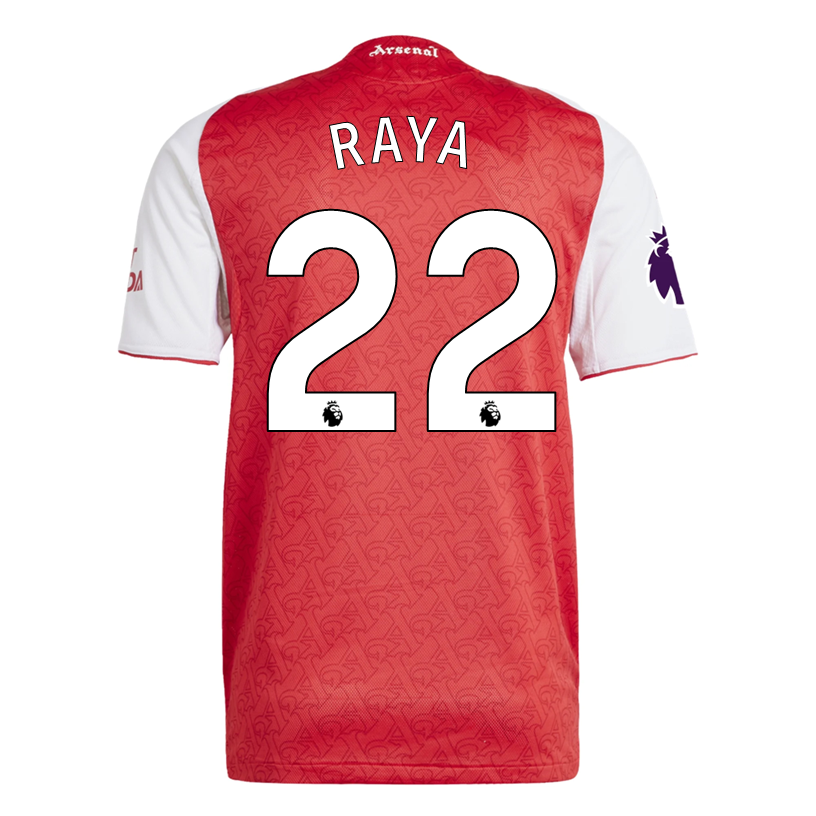 adidas David Raya Arsenal FC Authentic Home Jersey 25/26 w/ EPL Patch (Better Scarlet/White)