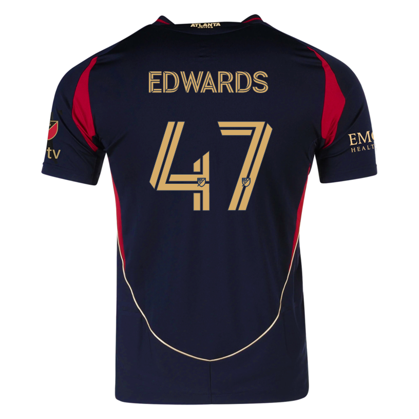 adidas Matt Edwards Atlanta United Authentic Home Jersey w/ MLS Patches 25/26 (Red/Black)