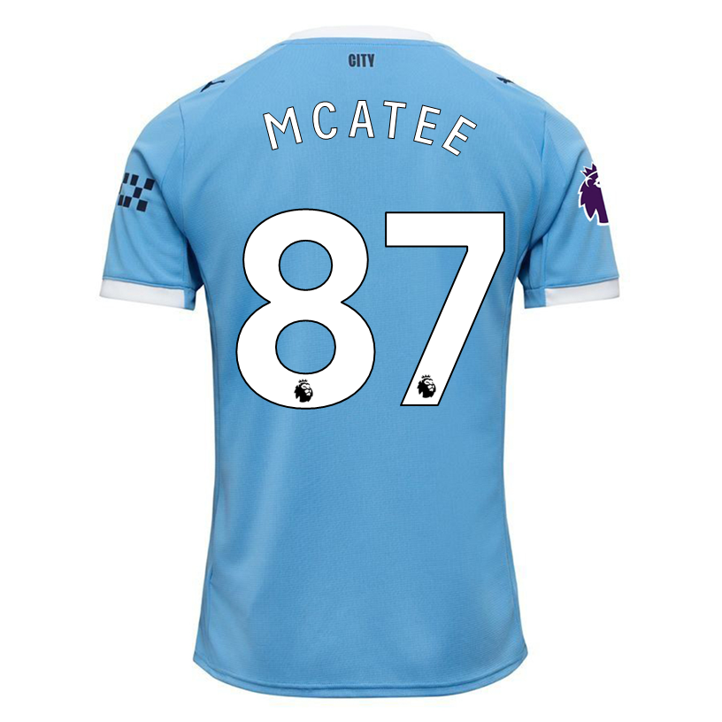 Puma James Mcatee Manchester City Home Jersey 25/26 w/ EPL + Sponsor Patch (Team Light Blue/Puma White)