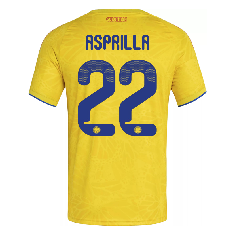 adidas Men's Asprilla Colombia 2026 Authentic Home Jersey (Impact Yellow)