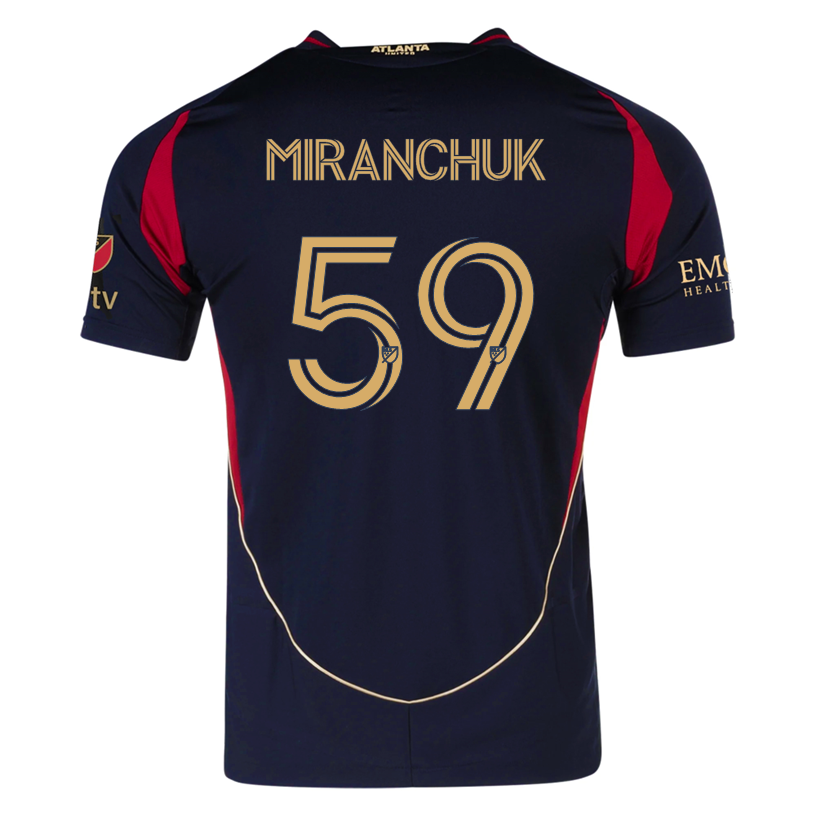 adidas Alexey Miranchuk Atlanta United Authentic Home Jersey w/ MLS Patches 25/26 (Red/Black)