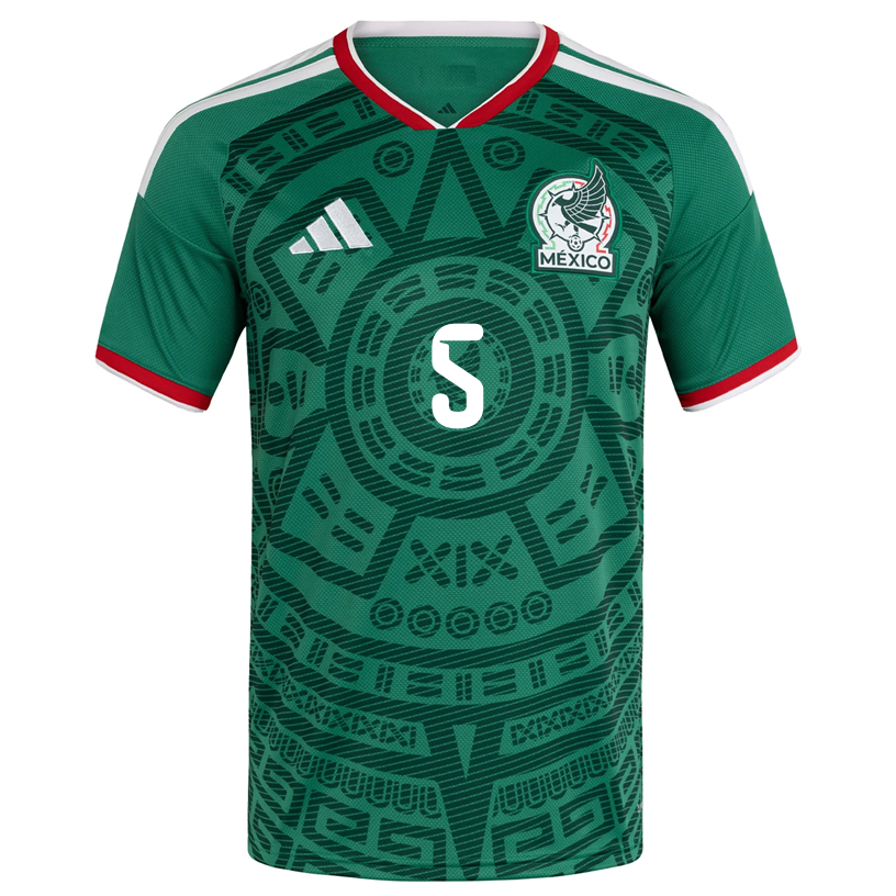 adidas Men's J. Vasquez Mexico Authentic Home 2026 World Cup Jersey (Bold Green)