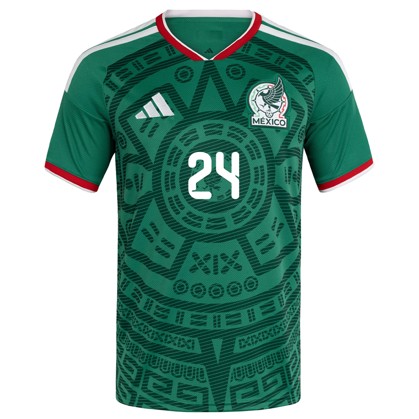 adidas Men's L. Chavez Mexico Authentic Home 2026 World Cup Jersey (Bold Green)
