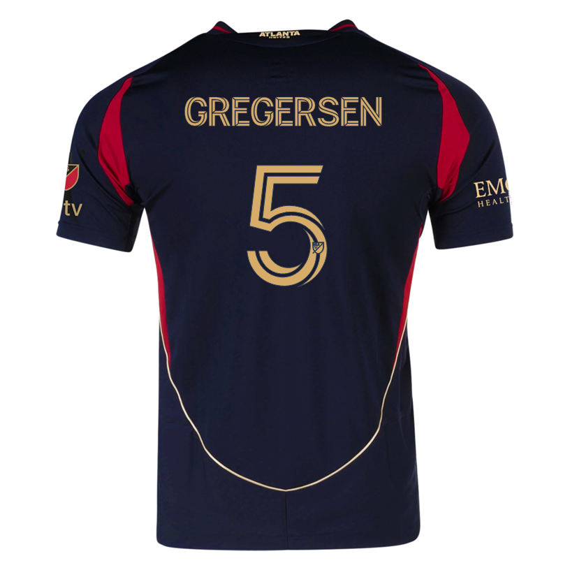 adidas Stian Gregersen Atlanta United Authentic Home Jersey w/ MLS Patches 25/26 (Red/Black)