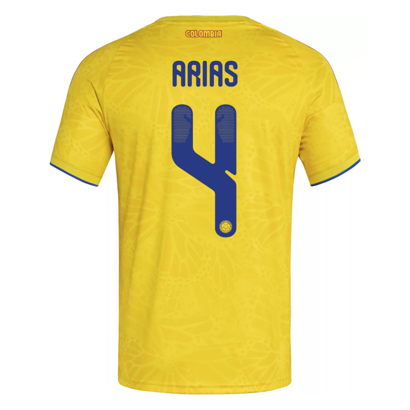 adidas Men's Arias Colombia 2026 Authentic Home Jersey (Impact Yellow)