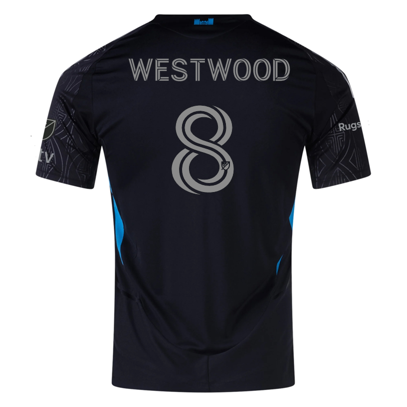 adidas Ashley Westwood Charlotte FC Authentic Away Jersey 25/26 (Black)